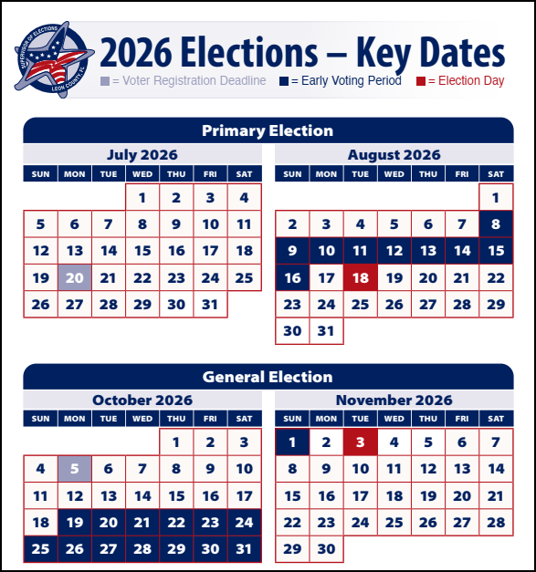 2026 Election Dates Calendar-1